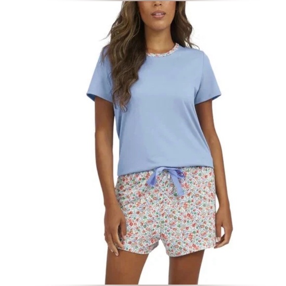 Lands' End Other - Lands' End Women's Blue and Floral Knit Short Pajama Set NWT